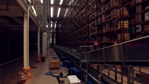 Empty Logistics Center With Warehouse Stock Footage 146514606