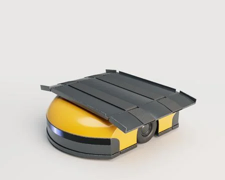 Empty Logistics Warehouse Drone Stock Illustration