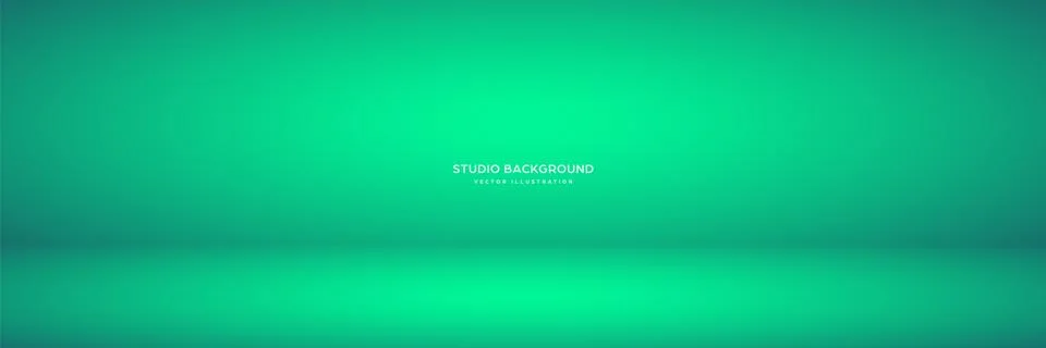 Empty long emerald studio abstract background with spotlight effect. Product Stock Illustration