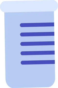 Empty Long Neck Chemical Test Tube Stock Illustration