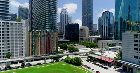 Empty lot in downtown Miami Stock Footage 157387573