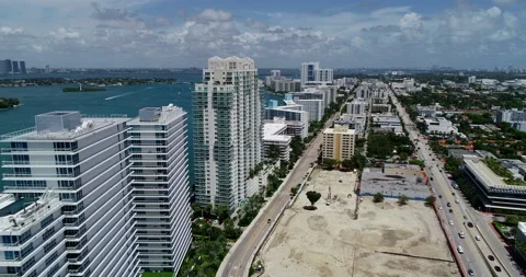 Empty Lot in Miami Beach Stock Footage 149142654