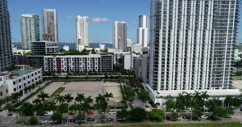 Empty lot in Midtown Miami Stock Footage 197091523