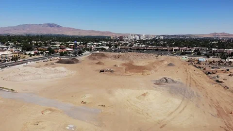 Empty Lot - New Construction in Reno Nevada - Aerial Drone Stock Footage 117024586