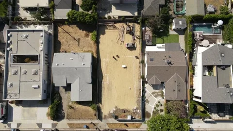 Empty lot for new construction in a residential neighborhood Stock-Footage 228794818