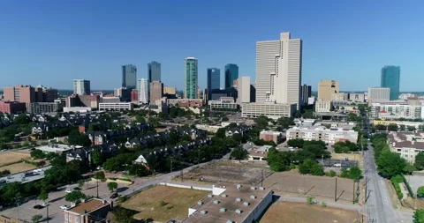 Empty lots outside of downtown Fort Worth Stock Footage 201380755