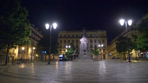 Empty Luís De Camões Square Video stock 204850350