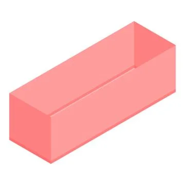 Empty macaroon box icon, isometric style Stock Illustration