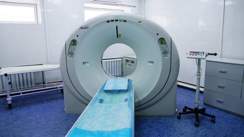 Empty machine for magnetic resonance imaging.  Video stock 234580421