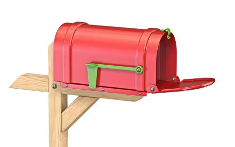 Empty mailbox with flag down 3D イラスト素材