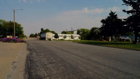 Empty main street in Lebanon looking toward the edge of town Video stock 345530704