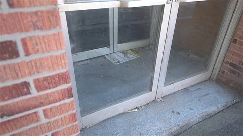 Empty mainstreet shops Video stock 82652848