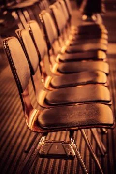 Empty many seats Stock Photos