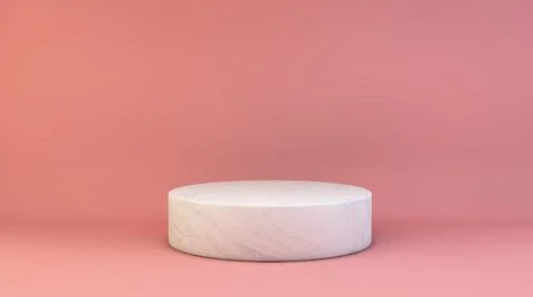 Empty marble display platform Stock Illustration