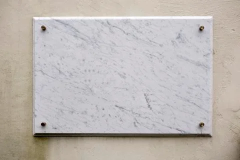 Empty marble plate Foto stock