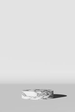 Empty marble stones concrete platform podium with harsh shadow 3D render. Pre Stock Illustration