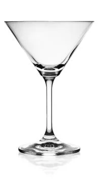 Empty martini glass Stock Photos
