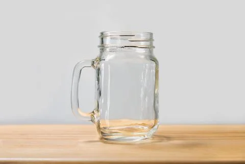 Empty mason jar. Stock Photos