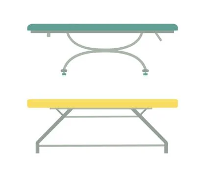 Empty Massage Bed for Beauty Salon Cartoon Emblem Stock Illustration