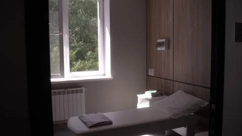 Empty massage room ready for procedure in spa Stock Footage 295137881