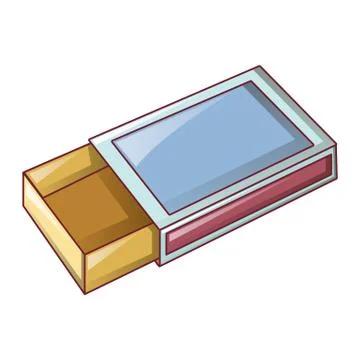 Empty match box icon, cartoon style Stock Illustration