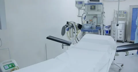 Empty medical operating table Stock Footage 262894440