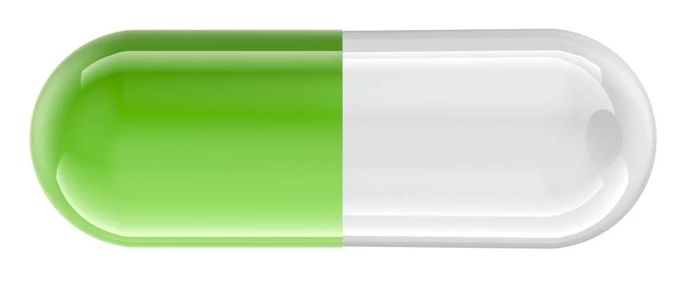 Empty medicament capsule, 3D rendering Stock Illustration