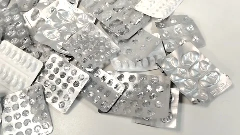 Empty Medicinal Pill Blister Packs Stock-Footage 277023574