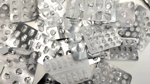 Empty Medicinal Pill Blister Packs Stock-Footage 277023588