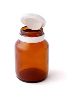 Empty medicine bottle Stock Photos