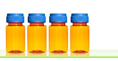 Empty medicine bottles Stock Photos