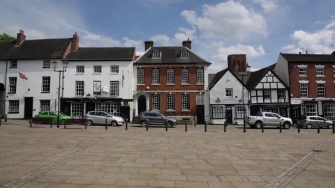 Empty medieval town in England Stock Footage 76005585