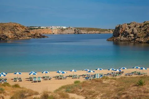 Empty menorcan beach Stock Photos