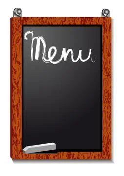 Empty menu board Illustrazione stock