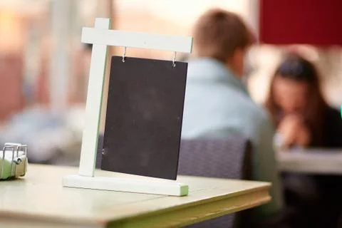 Empty menu on the table Stock Photos
