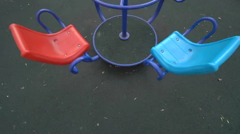 Empty Merry Go Round spinning, Stock Footage 61350885