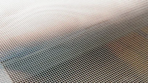 Empty Mesh Conveyor Belt In Motion Stock Footage 254372275