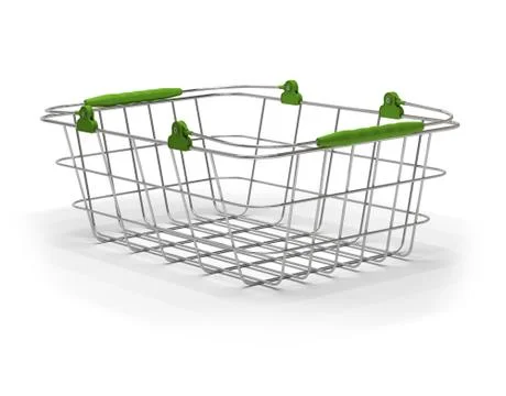 Empty metal basket Stock Illustration