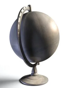Empty metal desktop globe Stock Illustration