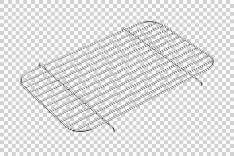 Empty metal grill rack Ilustración de archivo