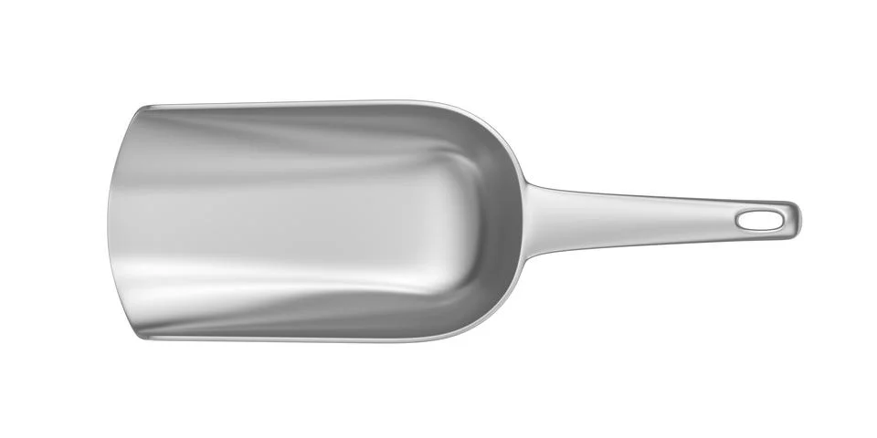 Empty metal scoop Illustrazione stock