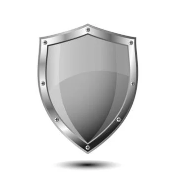 Empty metal shield Stock Illustration