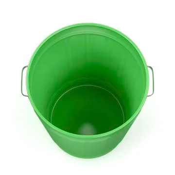 Empty metal trash can Stock Illustration