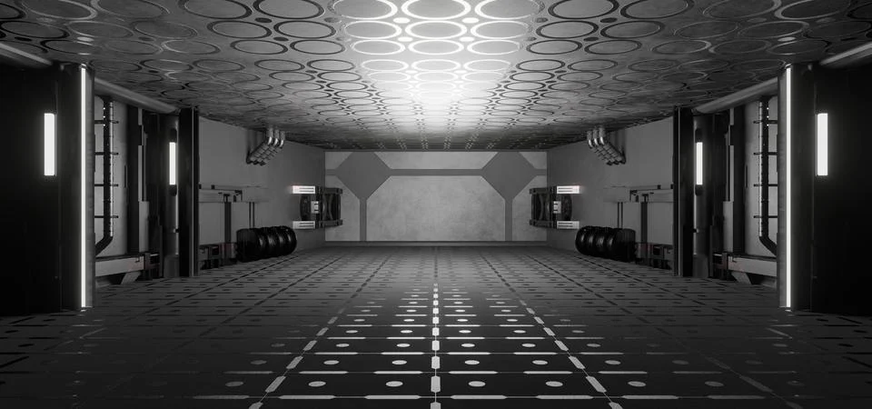 Empty Metallic Cement Digital Technology Background Awesome Light Grey Colors Stockillustratie