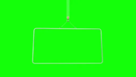 Empty metallic frame 3d green screen Видео 313656698