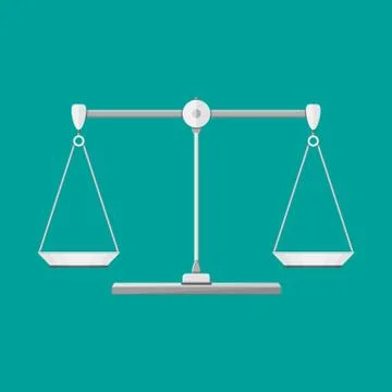 Empty metallic scales Stock-Illustration