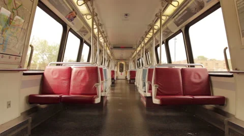Empty Metro car in Washington DC Video stock 62860161