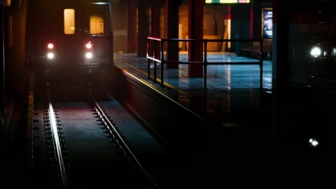 Empty metro station during the coronavirus covid-19 pandemic Video stock 148689975