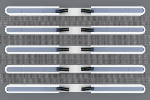 Empty metro top view Stock Illustration