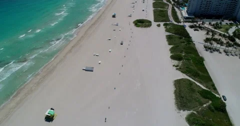 Empty Miami Beach during Covid lockdown Stock Footage 149552087